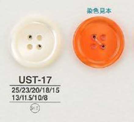 UST-17 Naturmaterial Takase-Muschel, einfärbbar, 4-Loch-Knopf