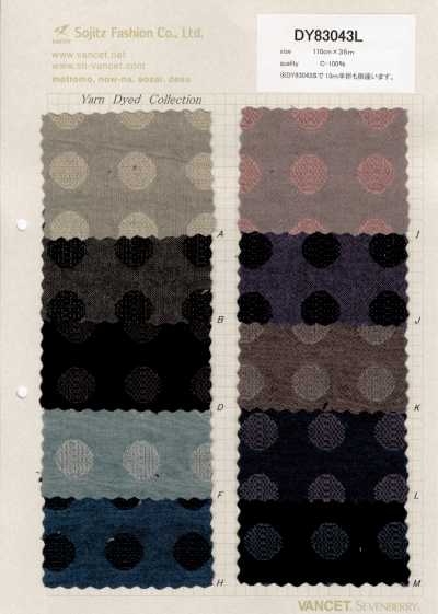 DY83043L Standard-Garngefärbter Stoff (Dobby Big Dot)