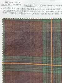 26089 Garngefärbte Bio-Baumwolle Airy Lawn Dark Check Washer Verarbeitung[Textilgewebe] SUNWELL Sub-Foto