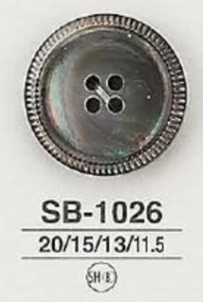 SB-1026 Glänzender 4-Loch-Knopf aus schwarzer Perlmutt-Muschel