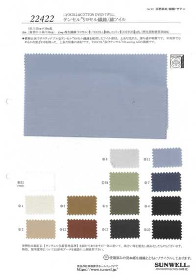 22422 Tencel™ Lyocell-Faser/Baumwoll-Twill