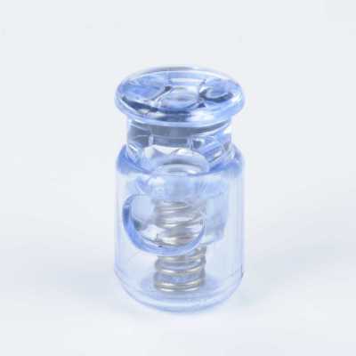 CL11 NIFCO Metall-Feder-Kordelstopper transparent