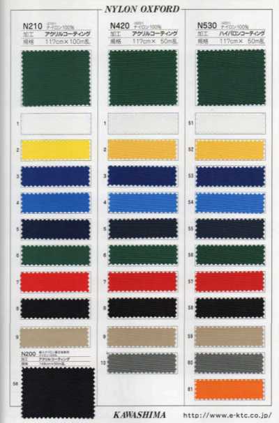 N530 Fujikinbai 420D Nylon-Oxford mit Hypalon-Beschichtung