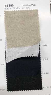 8690 Fuji Kinume 60s Linen Amundsen Antibacterial And Deodorant Processing[Textilgewebe] Fuji Gold Pflaume Sub-Foto