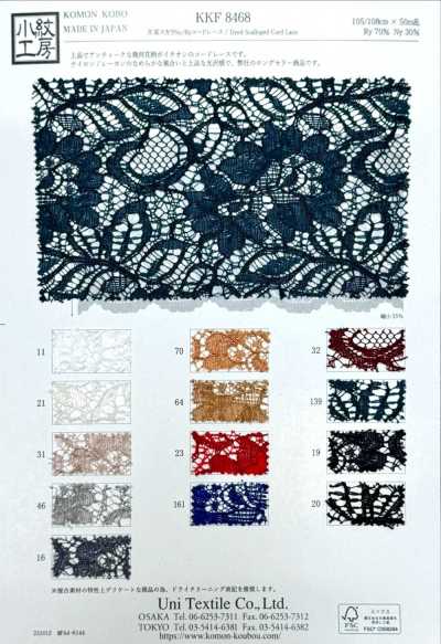KKF8468 Einseitige Bogenkante-Nylon-Rayon-Kordelspitze
