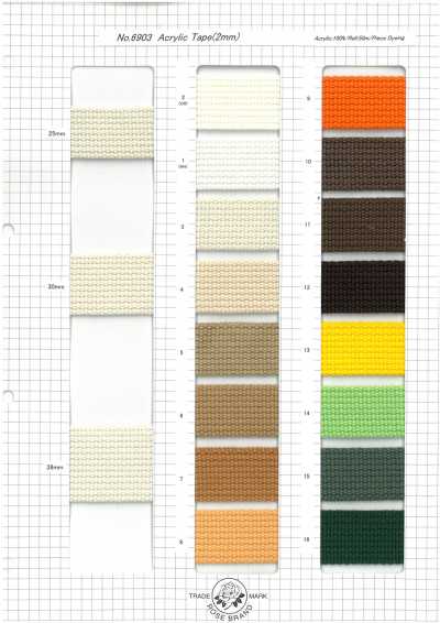 6903 Acrylband-Musterkarte