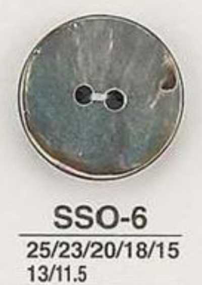 SSO6 Natur-Perlmutt 2-Loch-Glanzknopf