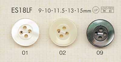 ES18LF DAIYA BUTTONS 4-Loch Perlmuttoptik-Polyesterknopf