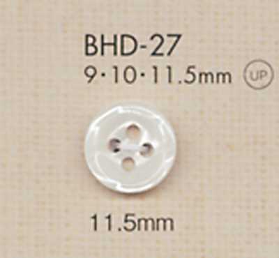 BHD27 DAIYA BUTTONS schlagfester Vierloch-RIVER-Polyesterknopf in Muscheloptik