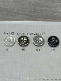 MY152 DAIYA BUTTONS Umrandeter Schalenknopf Aus Polyester Mit Vier Löchern[Taste] DAIYA BUTTON(DAIYA BUTTON) Sub-Foto