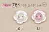 784 DAIYA BUTTONS Blütenförmiger Polyesterknopf mit zwei Löchern