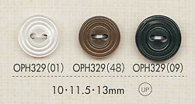 OPH329 2-Loch-Knopf mit Rand