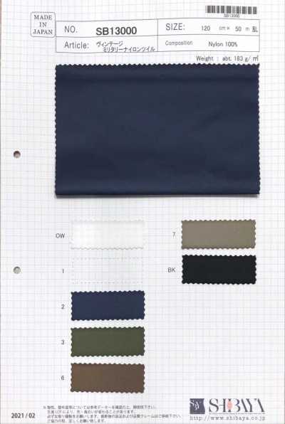 SB13000 Vintage-Militär-Nylon-Twill