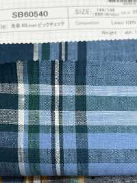 SB60540 Garngefärbt 60Leinen Big Check[Textilgewebe] SHIBAYA Sub-Foto