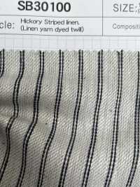 SB30100 Hickory Gestreiftes Leinen[Textilgewebe] SHIBAYA Sub-Foto