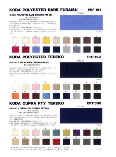 PRT152 150d/2 Polyester TERECO-Rippstoff