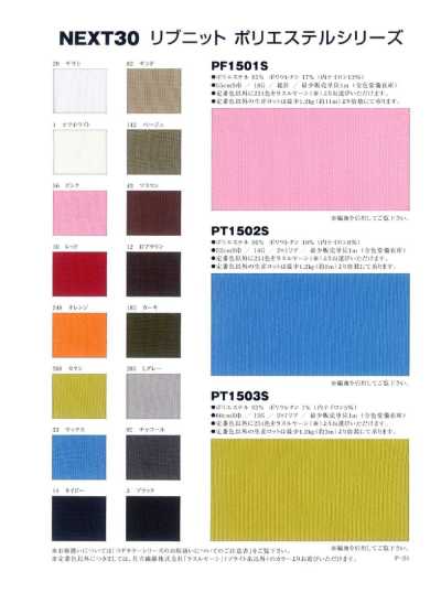 PT1502S Polyester 2x1 Spun-Rippstrick