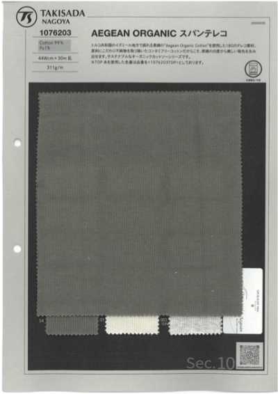 1076203 AEGEAN ORGANIC Elastan TERECO Rippstoff