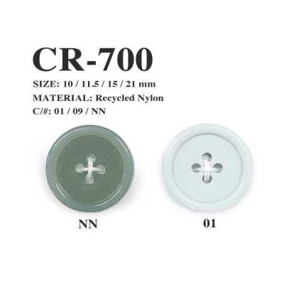 CR-700 4-Loch-Knopf aus recyceltem Fischernetz-Nylon