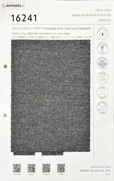 16241-30 Waschbare Tweed-Gabardine