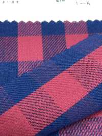 AN-9208SP Indigo-Twill-Karo (Fuzzy)[Textilgewebe] ARINOBE CO., LTD. Sub-Foto