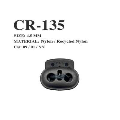 CR-135 Fischernetz-Schnurstopper aus recyceltem Nylon mit Schweinenasenform