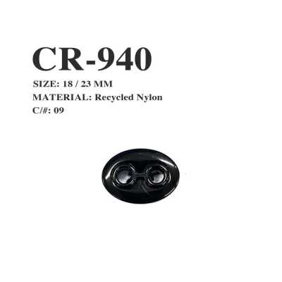 CR-940 Kordelendstück in Schweinsnasenform aus recyceltem Fischernetz-Nylon