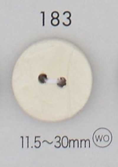 183 Naturholz-Zweilochknopf