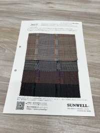 26137 Garngefärbtes 30-fädiges Polyester/Viskose/Baumwolle-Cut Fringe Check[Textilgewebe] SUNWELL Sub-Foto