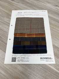 26214 Garngefärbtes Baumwoll-/Zellulose-Fuzzy-Viyella-Karomuster[Textilgewebe] SUNWELL Sub-Foto