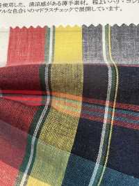35432 Garngefärbter 40-facher Garnfaden/Leinen-Madras-Karo[Textilgewebe] SUNWELL Sub-Foto
