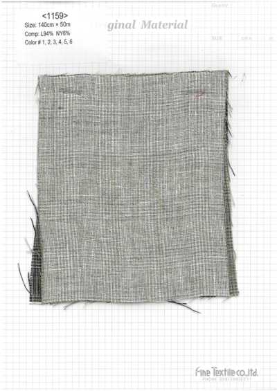 1159 Leinen-Glencheck-Waschfinish