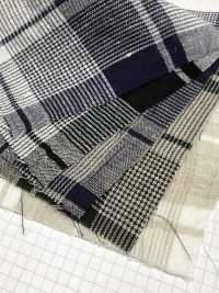 7680 Leinen-Baumwoll-Karo[Textilgewebe] Feines Textil Sub-Foto