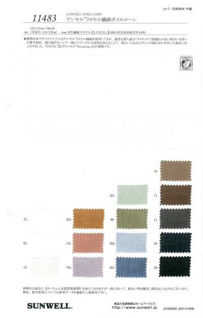 11483 Tencel™ Lyocell-Faser-Voile-Batist