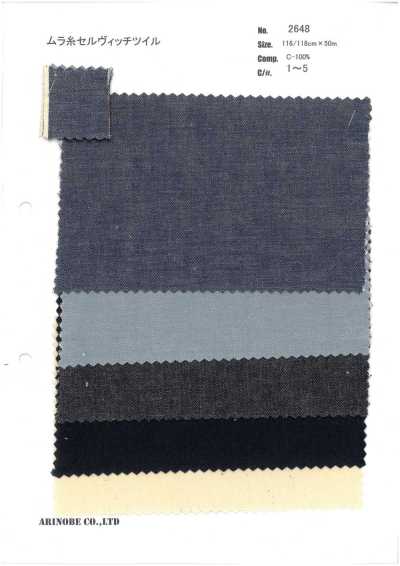 2648 Twill mit ungleichmäßigem Garn und Webkante