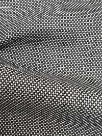 7212 Wolle-Seide-Schwarz-Weiß-Ecke[Textilgewebe] Feines Textil Sub-Foto