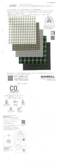 14363 Cordot Organics (R) 60 Single Thread Craft Washer Processing Mini Check[Textilgewebe] SUNWELL Sub-Foto
