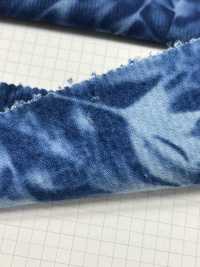 DCL708-ID 9W Hose Corduroy Decolore Indigo (Mura Bleach)[Textilgewebe] Kumoi Beauty (Chubu Velveteen Cord) Sub-Foto