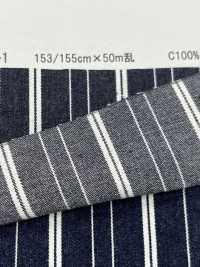 HC2020-1 Indigoseil 《Hickory》[Textilgewebe] Yoshiwa Textil Sub-Foto