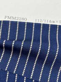 PMM2280-dotstripe Chambray Discharge Print Dot Stripe[Textilgewebe] Yoshiwa Textil Sub-Foto