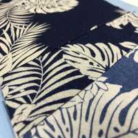 P2280-monstera Chambray Discharge Print Monstera-Blätter Und -Blumen[Textilgewebe] Yoshiwa Textil Sub-Foto