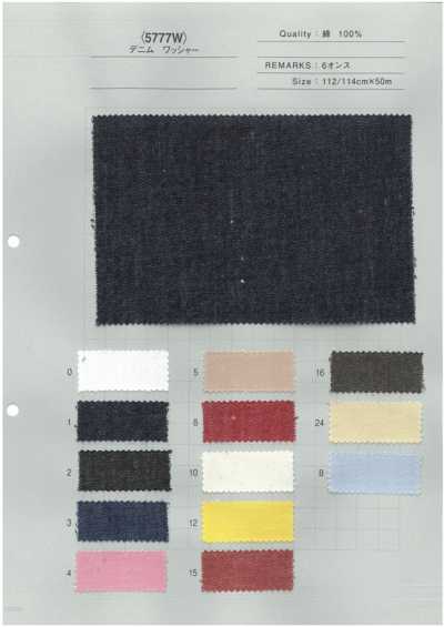 5777W Breite Farbpalette Farb-Denim-Waschfinish 5oz