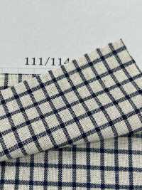 L1334 Leinen Indigo Check[Textilgewebe] Yoshiwa Textil Sub-Foto