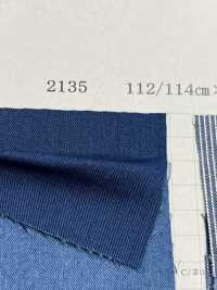 2135 Indigo-Karostreifen[Textilgewebe] Yoshiwa Textil Sub-Foto