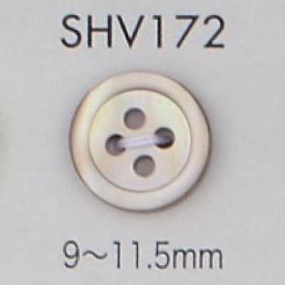 SHV172 4-Loch-Perlmuttknopf mit Rand