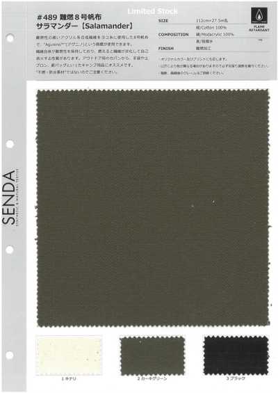 489 Salamander flammhemmendes No. 8 Canvas Baumwolle/Modacryl Oxford Canvas