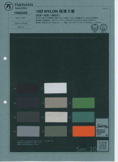 1060342 15D Nylon ultradünn, 3-lagig