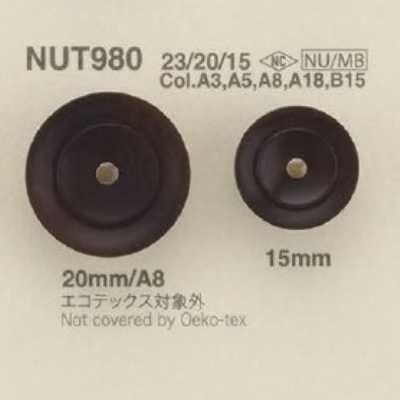 NUT980 Messing/Nuss Rundring-Schaftknopf