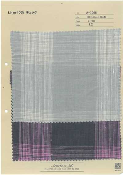 A-7068 Leinen 100% Karo
