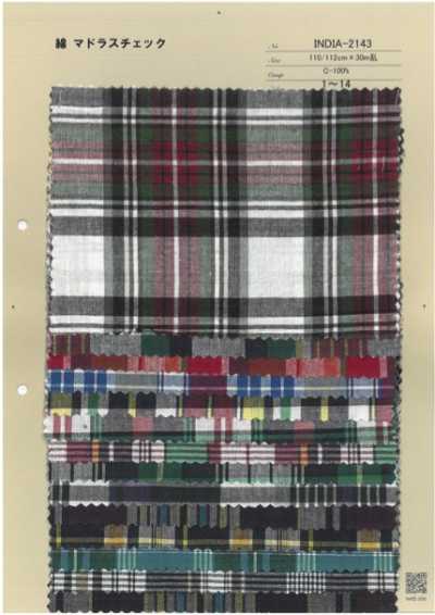 INDIA-2143 Baumwoll-Madras-Karo